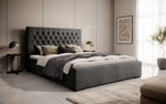 Lade das Bild in den Galerie-Viewer, Edles Chester Polsterbett mit Stauraum – Samtbezug, Komfort & clevere Aufbewahrung