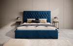 Lade das Bild in den Galerie-Viewer, Edles Chester Polsterbett mit Stauraum – Samtbezug, Komfort & clevere Aufbewahrung