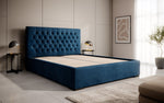 Lade das Bild in den Galerie-Viewer, Edles Chester Polsterbett mit Stauraum – Samtbezug, Komfort & clevere Aufbewahrung