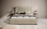 Lade das Bild in den Galerie-Viewer, Edles Chester Polsterbett mit Stauraum – Samtbezug, Komfort & clevere Aufbewahrung