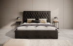 Lade das Bild in den Galerie-Viewer, Edles Chester Polsterbett mit Stauraum – Samtbezug, Komfort & clevere Aufbewahrung