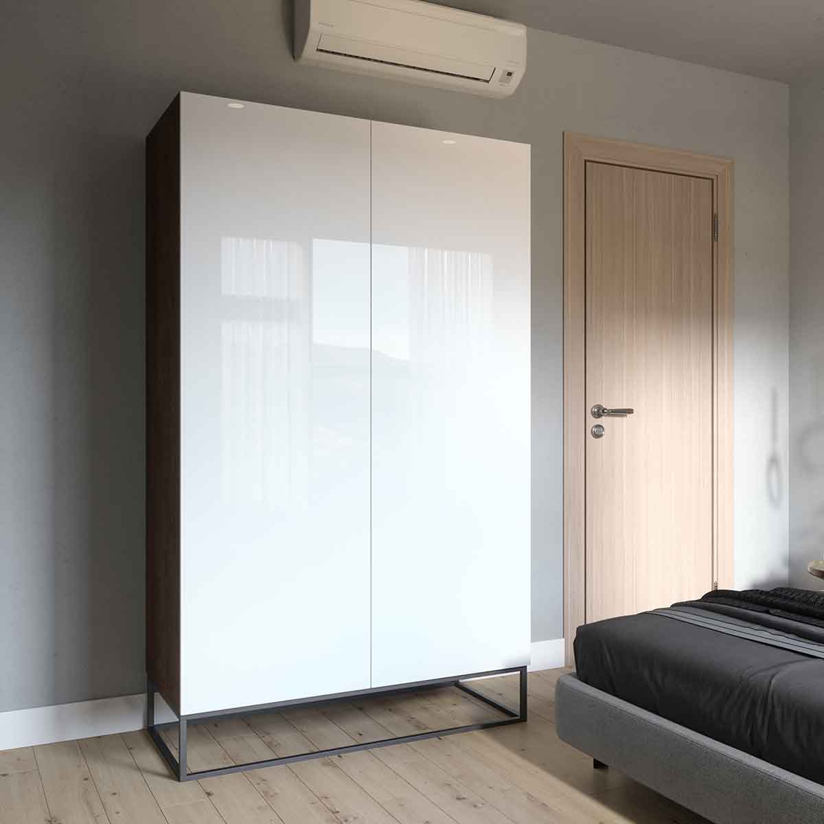 Eleganter Alinora Designer Kleiderschrank: Geräumiger Hochglanz Stauraum für Ihr Zuhause