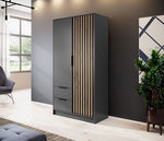 Lade das Bild in den Galerie-Viewer, Eleganter Designer Kleiderschrank Niro 105 cm – Moderner Stauraum Schlafzimmer