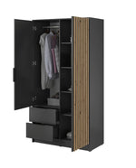 Lade das Bild in den Galerie-Viewer, Eleganter Designer Kleiderschrank Niro 105 cm – Moderner Stauraum Schlafzimmer