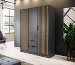 Lade das Bild in den Galerie-Viewer, Niro Designer Kleiderschrank 155 cm: Eleganter Stauraum für Ihr Schlafzimmer
