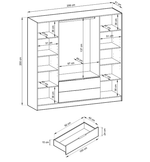 Lade das Bild in den Galerie-Viewer, Niro Designer Kleiderschrank 206 cm: Stilvolle, geräumige Aufbewahrungslösung für Ihr Zuhause
