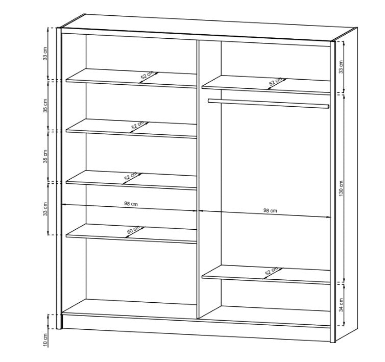 Designer Kleiderschrank Silas: Eleganz trifft Funktionalität für Ihr Schlafzimmer
