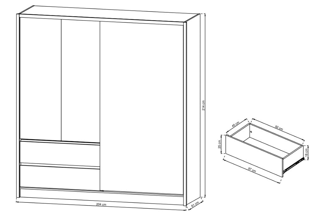 Designer Kleiderschrank Silas: Eleganz trifft Funktionalität für Ihr Schlafzimmer