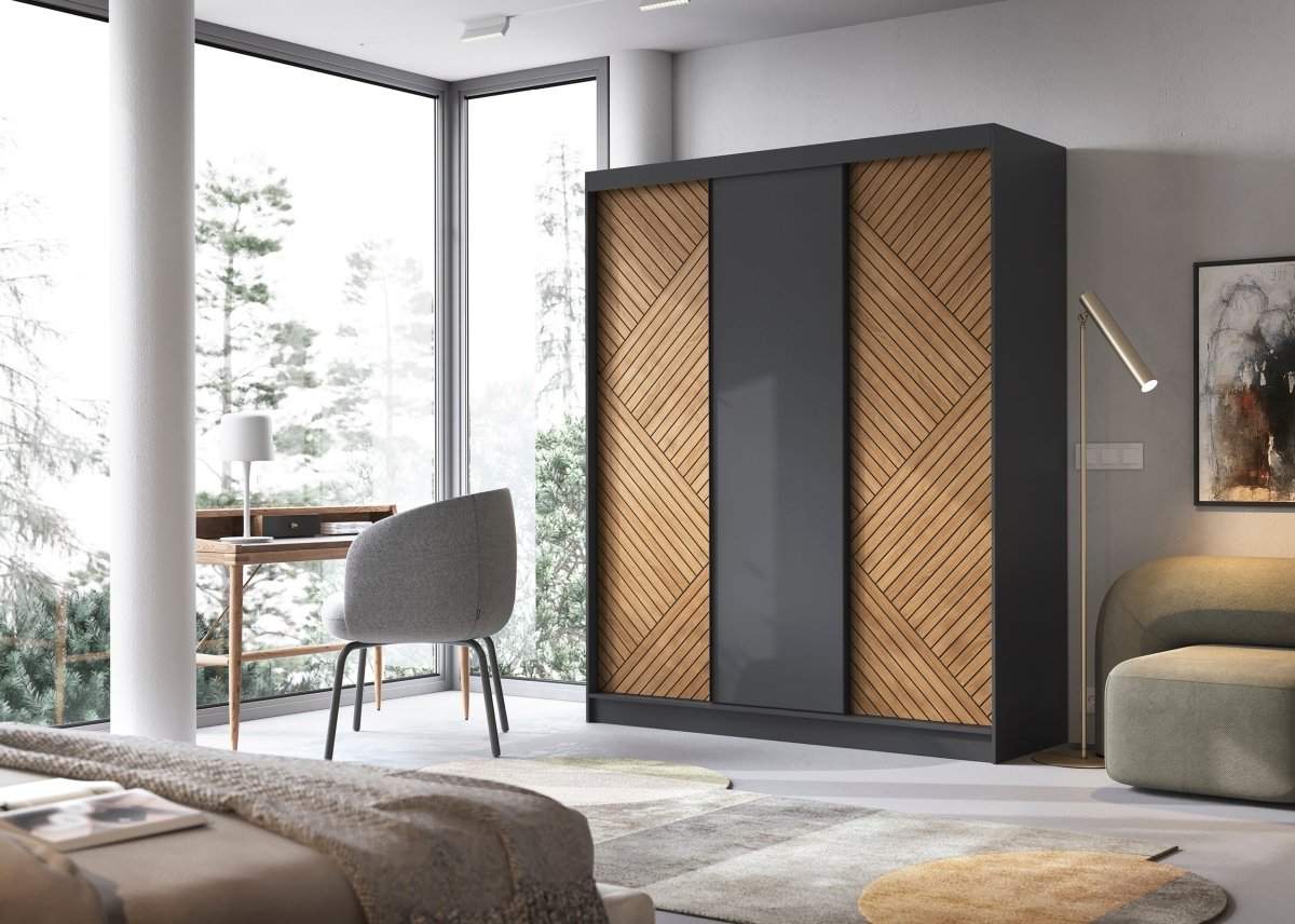 Designer Schrank Terino: Eleganter Moderner Kleiderschrank mit Vielseitigem Stauraum