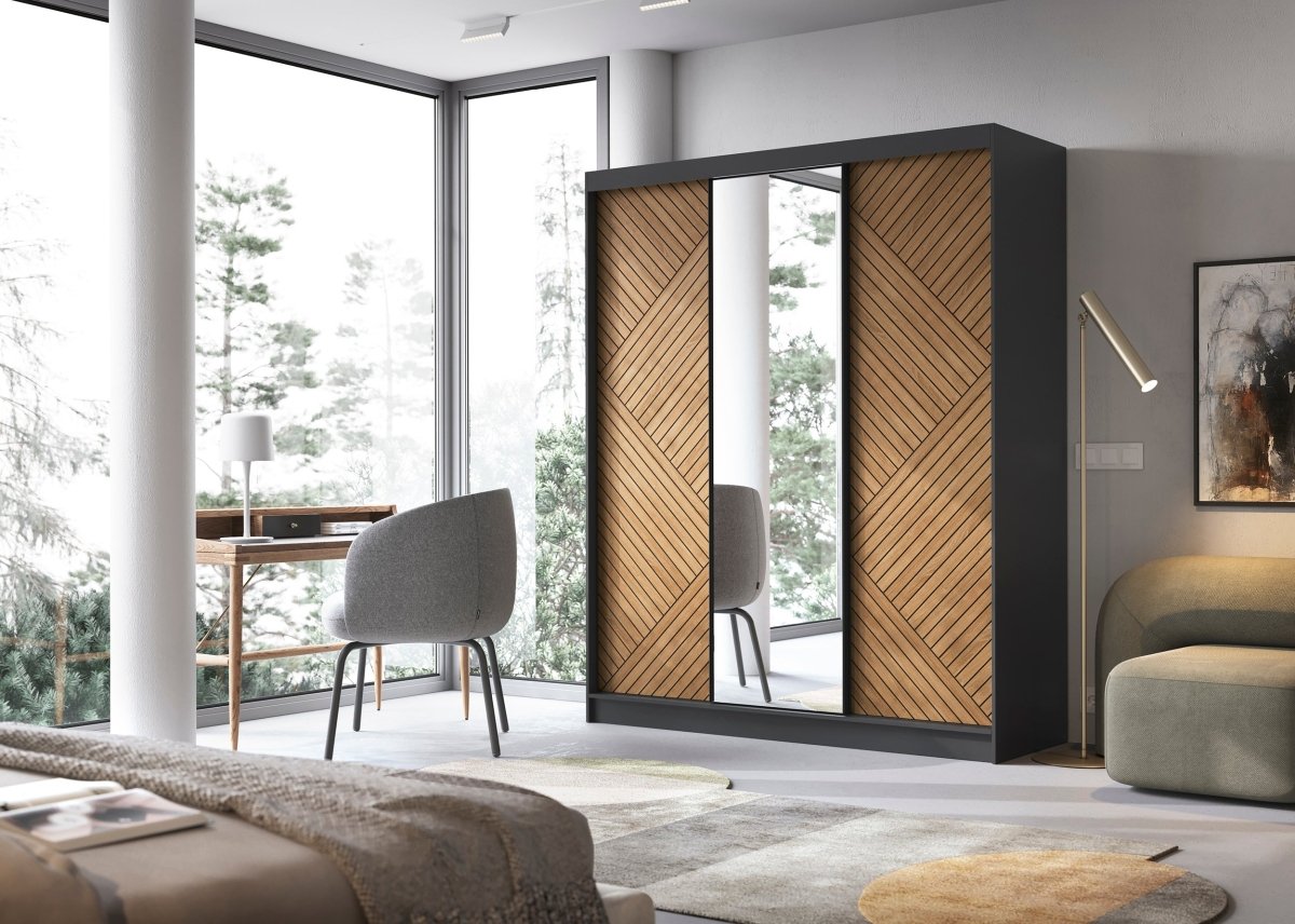 Designer Schrank Terino: Eleganter Moderner Kleiderschrank mit Vielseitigem Stauraum