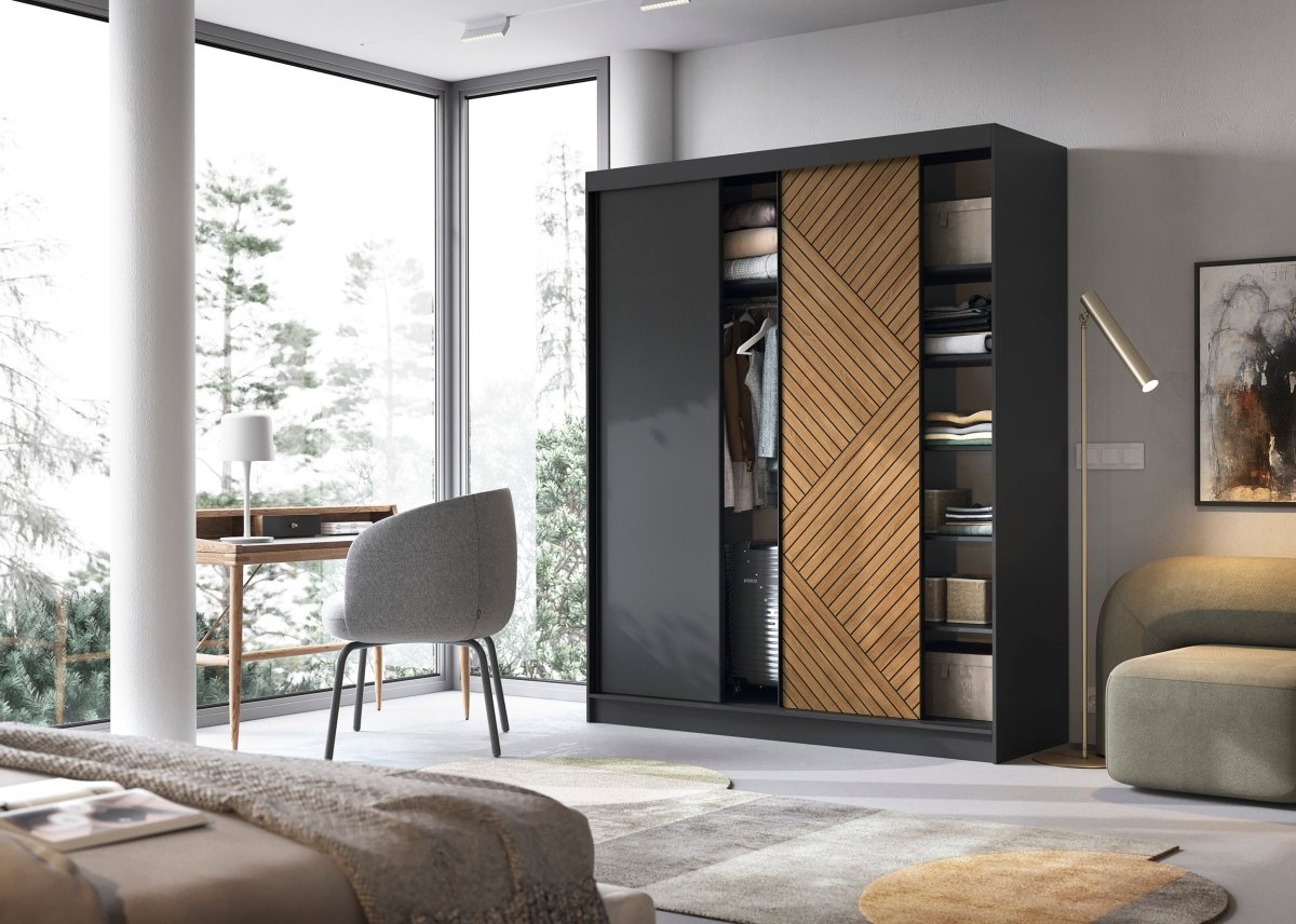 Designer Schrank Terino: Eleganter Moderner Kleiderschrank mit Vielseitigem Stauraum