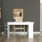 Lade das Bild in den Galerie-Viewer, Tiro Designer Eckschreibtisch mit Regal, Modernes Home-Office Arbeitszimmer, Kiefer Anthrazit Weiß