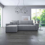 Lade das Bild in den Galerie-Viewer, Cordario Designer Schlafsofa mit Stauraumfunktion, bequeme Eckcouch aus Cordstoff