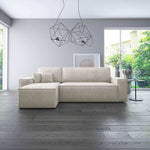 Lade das Bild in den Galerie-Viewer, Cordario Designer Schlafsofa mit Stauraumfunktion, bequeme Eckcouch aus Cordstoff