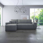 Lade das Bild in den Galerie-Viewer, Cordario Designer Schlafsofa mit Stauraumfunktion, bequeme Eckcouch aus Cordstoff