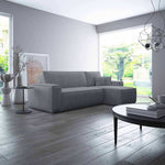 Lade das Bild in den Galerie-Viewer, Cordario Designer Schlafsofa mit Stauraumfunktion, bequeme Eckcouch aus Cordstoff