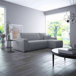 Lade das Bild in den Galerie-Viewer, Cordario Designer Schlafsofa mit Stauraumfunktion, bequeme Eckcouch aus Cordstoff