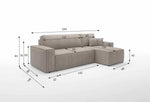 Lade das Bild in den Galerie-Viewer, Cordario Designer Schlafsofa mit Stauraumfunktion, bequeme Eckcouch aus Cordstoff