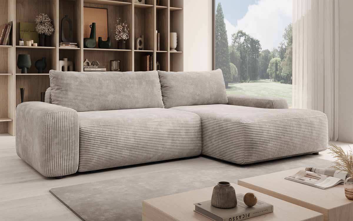Luxuriöses Designer Sofa Luma: Multifunktionales Ecksofa mit Stauraum & Schlaffunktion