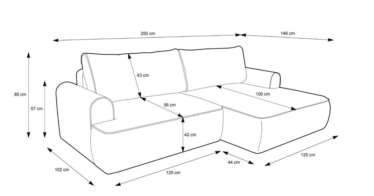 Onelio Designer Schlafsofa mit Integriertem Stauraum – Multifunktionaler Wohnkomfort