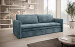 Lade das Bild in den Galerie-Viewer, Tilo Slim Designer Cord Schlafsofa mit Klappfunktion und Integriertem Stauraum
