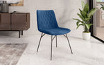 Lade das Bild in den Galerie-Viewer, Eleganter Samt Designer Esszimmerstuhl Diaro mit Metallbeinen – Modern & Komfortabel