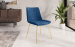 Lade das Bild in den Galerie-Viewer, Eleganter Samt Designer Esszimmerstuhl Diaro mit Metallbeinen – Modern & Komfortabel