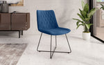 Lade das Bild in den Galerie-Viewer, Eleganter Samt Designer Esszimmerstuhl Diaro mit Metallbeinen – Modern & Komfortabel