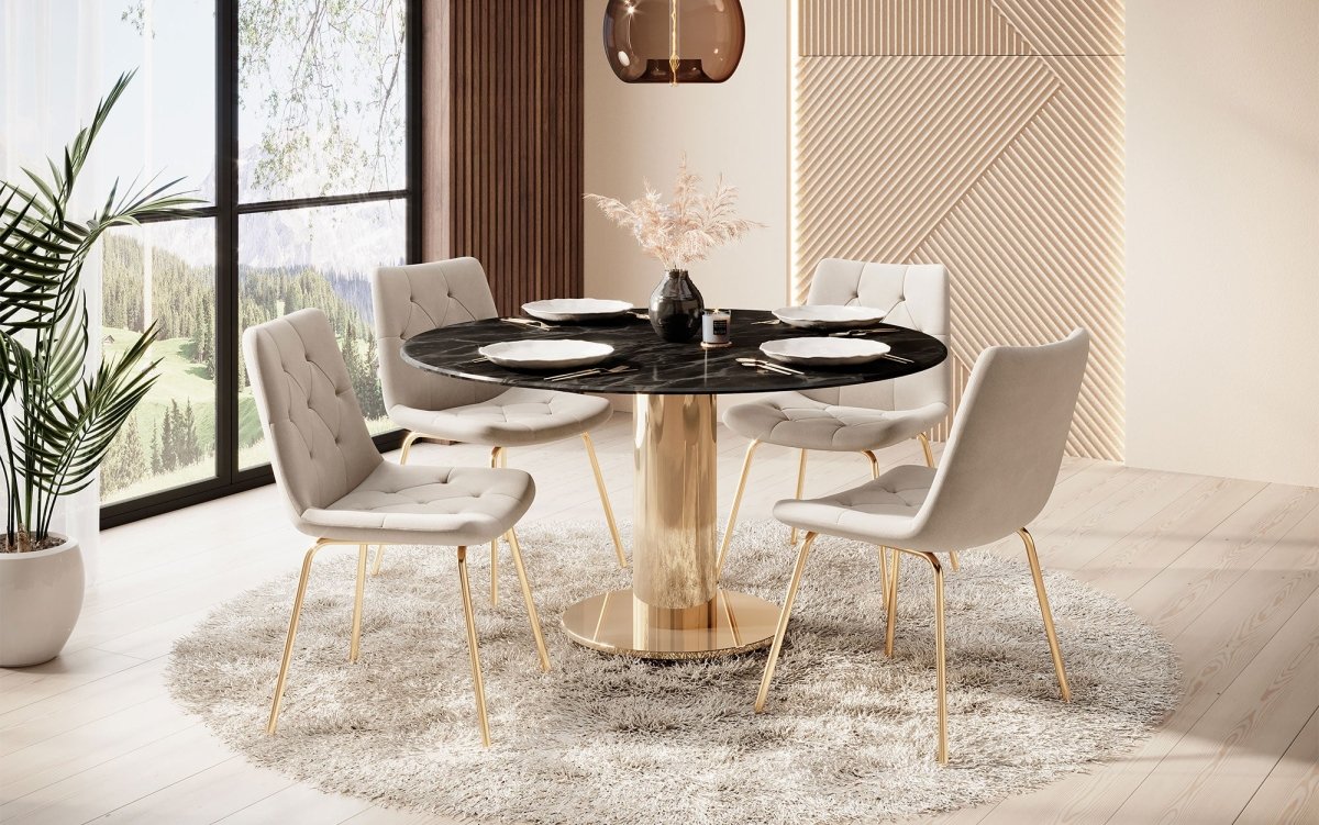 Luxuriöser Samt Esszimmerstuhl Portofino: Eleganz, Komfort und vielseitiges Design