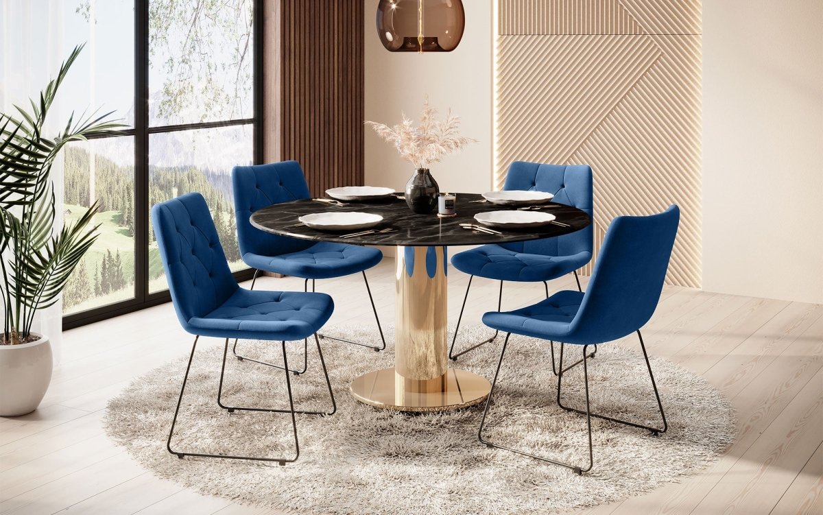 Luxuriöser Samt Esszimmerstuhl Portofino: Eleganz, Komfort und vielseitiges Design