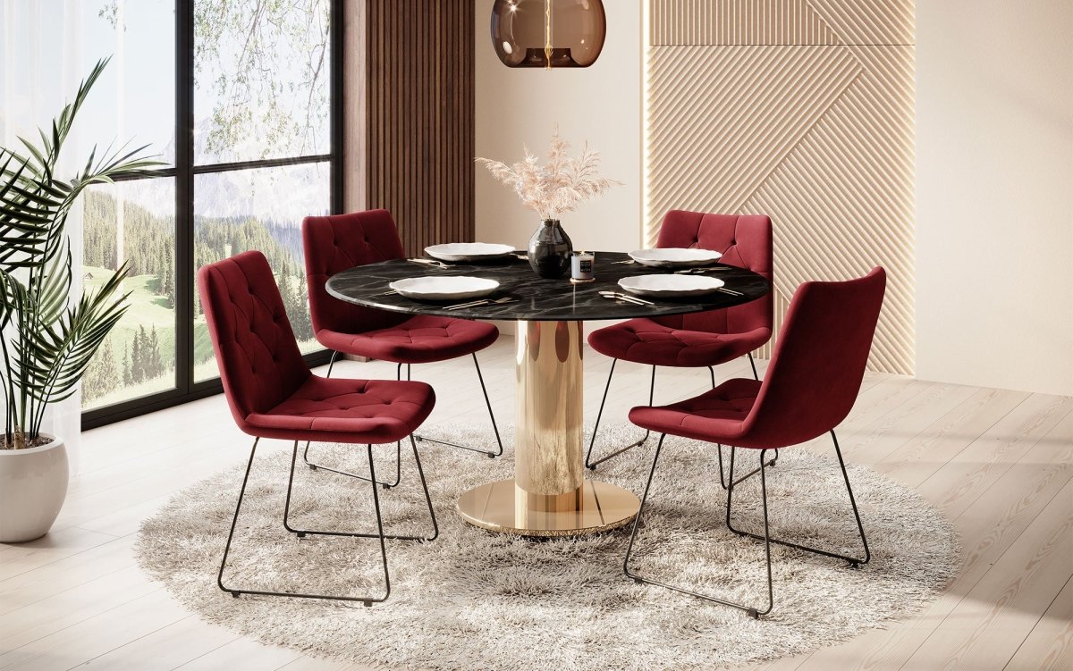 Luxuriöser Samt Esszimmerstuhl Portofino: Eleganz, Komfort und vielseitiges Design