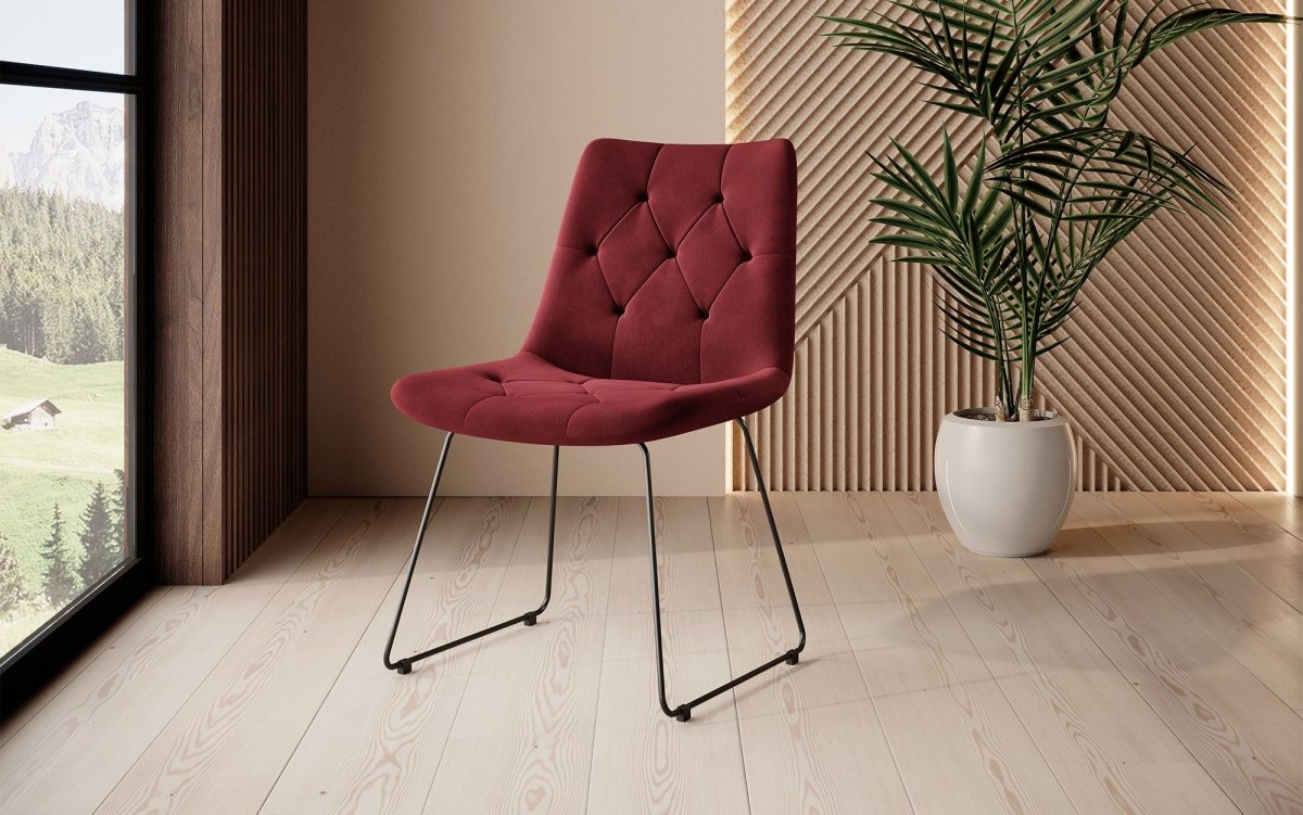 Luxuriöser Samt Esszimmerstuhl Portofino: Eleganz, Komfort und vielseitiges Design