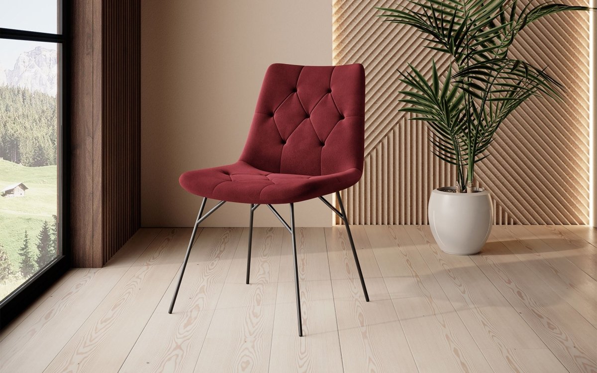 Luxuriöser Samt Esszimmerstuhl Portofino: Eleganz, Komfort und vielseitiges Design