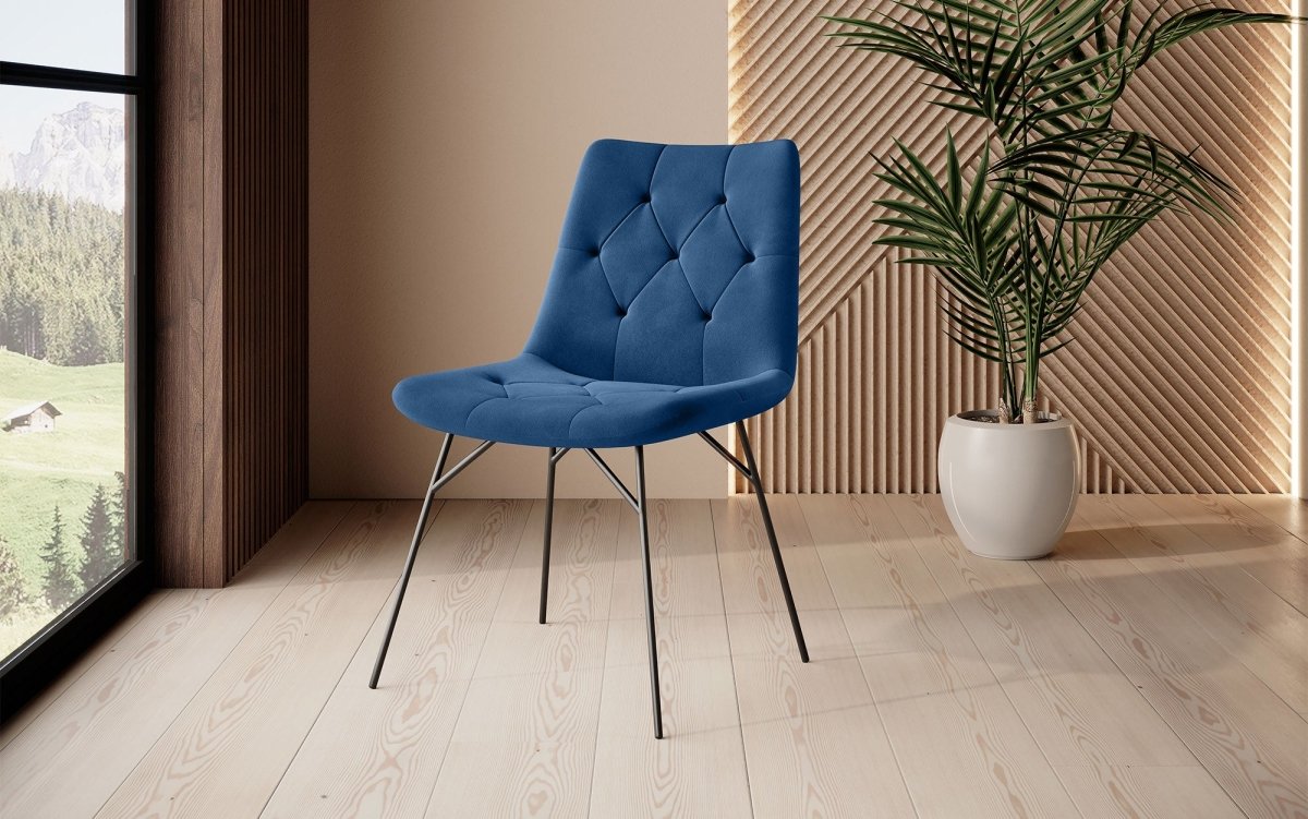 Luxuriöser Samt Esszimmerstuhl Portofino: Eleganz, Komfort und vielseitiges Design