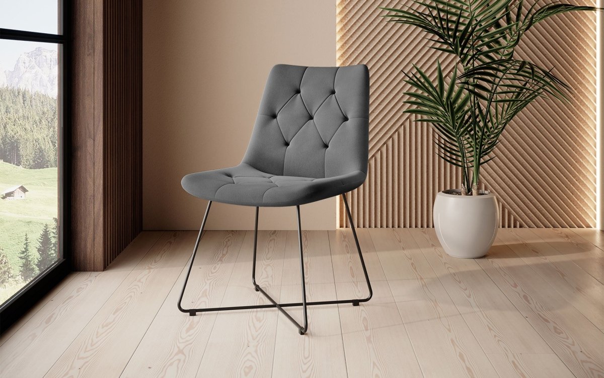 Luxuriöser Samt Esszimmerstuhl Portofino: Eleganz, Komfort und vielseitiges Design