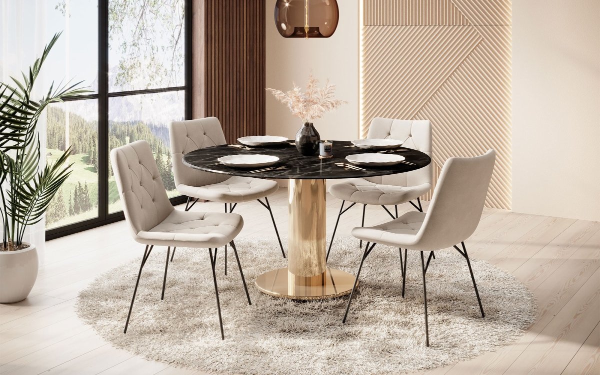 Luxuriöser Samt Esszimmerstuhl Portofino: Eleganz, Komfort und vielseitiges Design