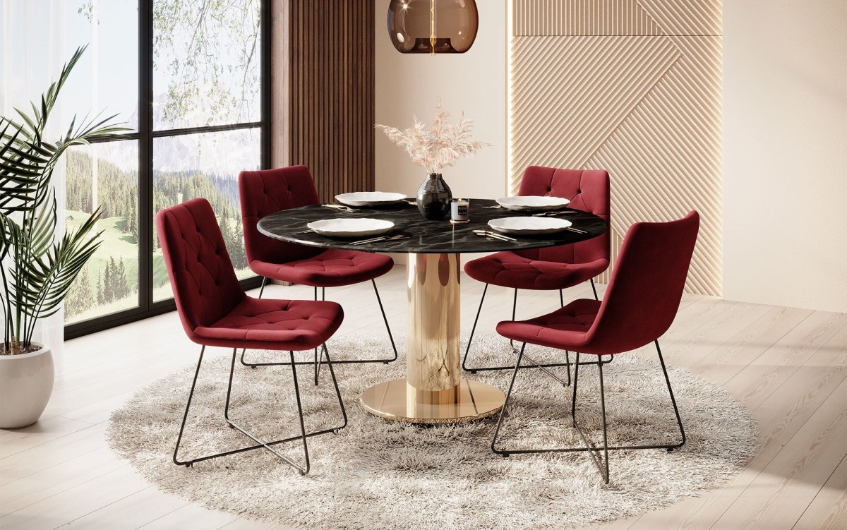 Luxuriöser Samt Esszimmerstuhl Portofino: Eleganz, Komfort und vielseitiges Design