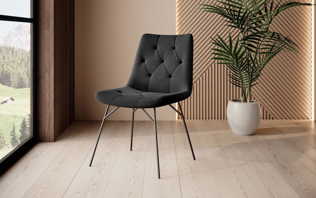 Luxuriöser Samt Esszimmerstuhl Portofino: Eleganz, Komfort und vielseitiges Design