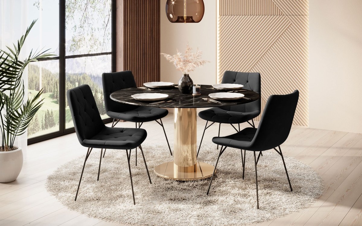 Luxuriöser Samt Esszimmerstuhl Portofino: Eleganz, Komfort und vielseitiges Design