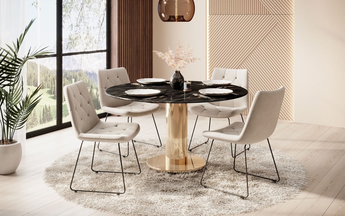 Luxuriöser Samt Esszimmerstuhl Portofino: Eleganz, Komfort und vielseitiges Design