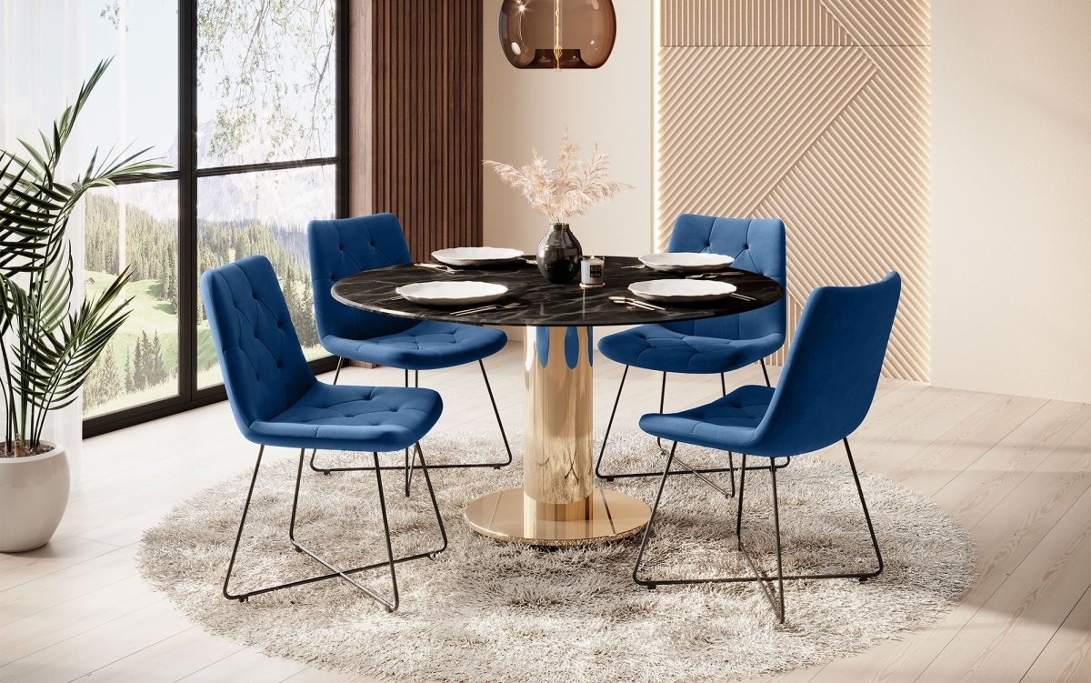 Luxuriöser Samt Esszimmerstuhl Portofino: Eleganz, Komfort und vielseitiges Design