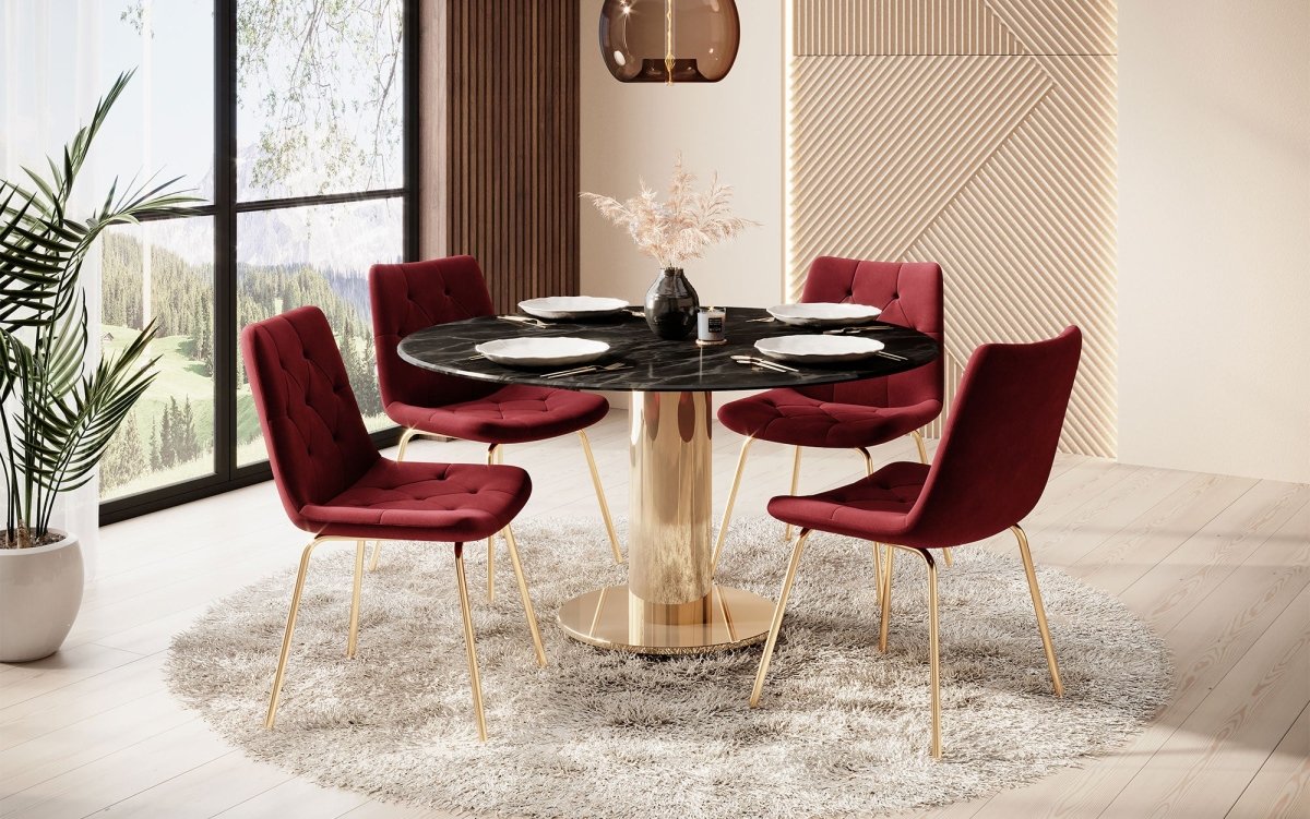 Luxuriöser Samt Esszimmerstuhl Portofino: Eleganz, Komfort und vielseitiges Design