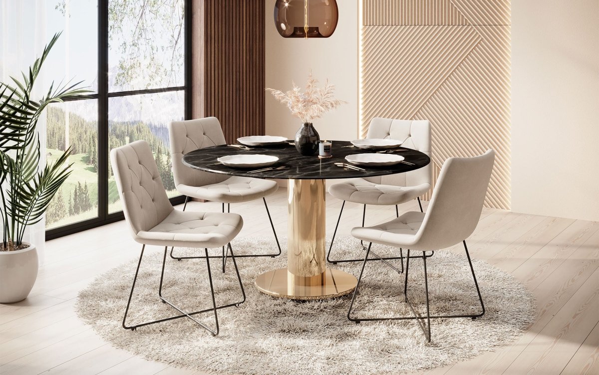 Luxuriöser Samt Esszimmerstuhl Portofino: Eleganz, Komfort und vielseitiges Design