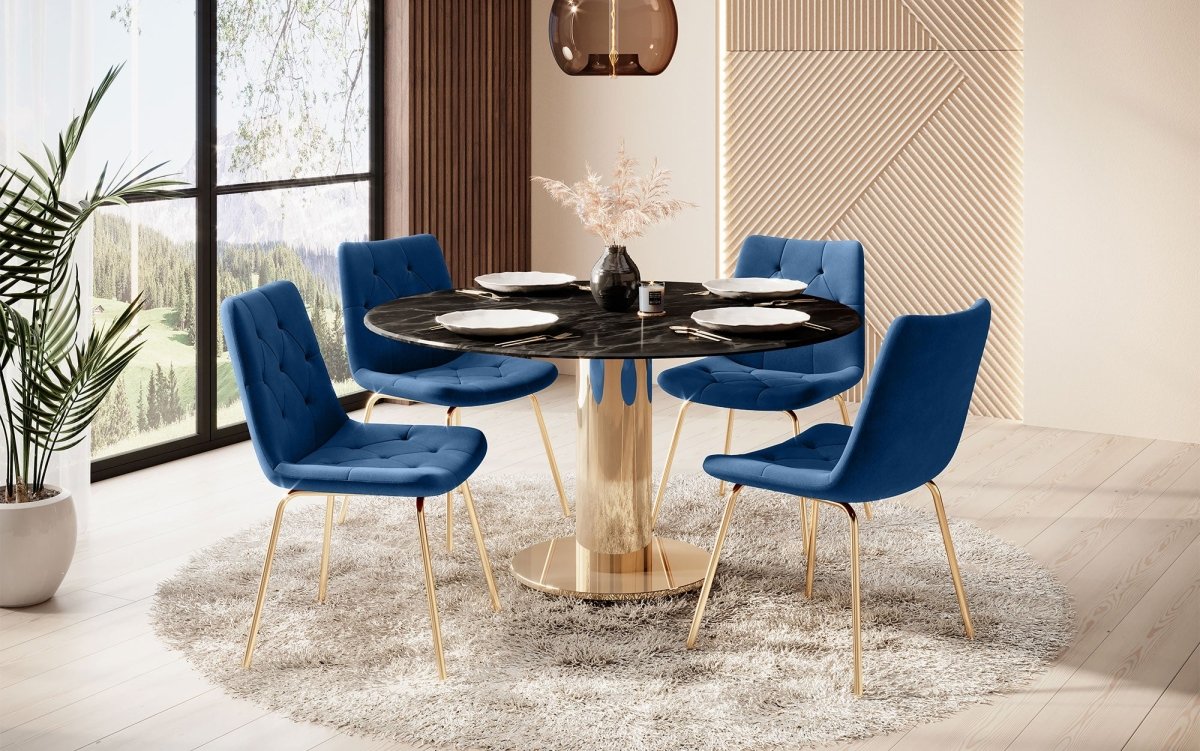 Luxuriöser Samt Esszimmerstuhl Portofino: Eleganz, Komfort und vielseitiges Design