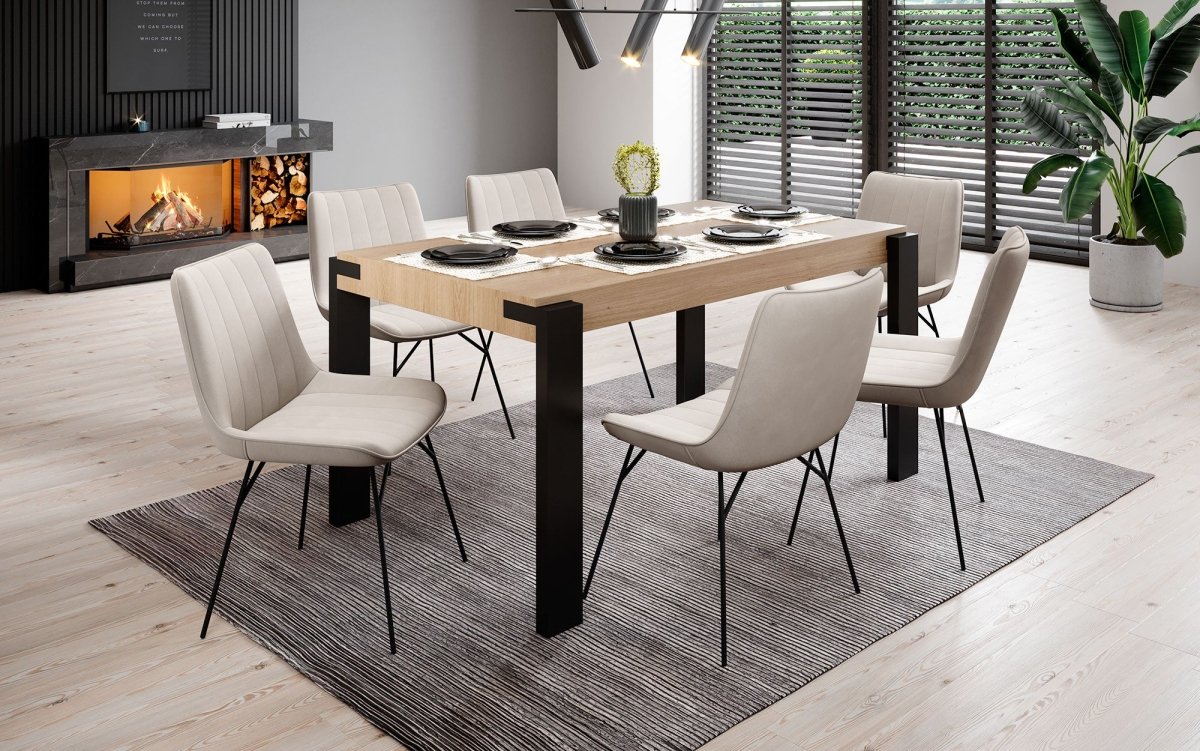 Eleganter Designer Samt Esszimmerstuhl Rango mit verschiedenen Fußstilen – Luxuriöser Sitzkomfort