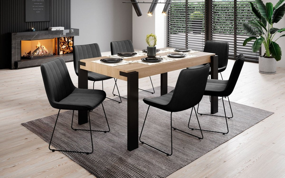 Eleganter Designer Samt Esszimmerstuhl Rango mit verschiedenen Fußstilen – Luxuriöser Sitzkomfort