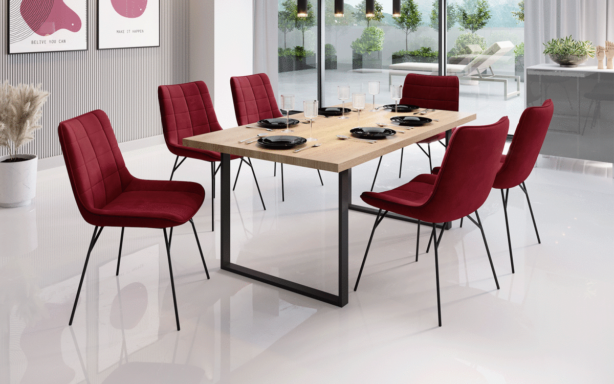 Volta Samt Designer Esszimmerstuhl: Komfortabel, Modern, Robust, Stilvolle Akzente