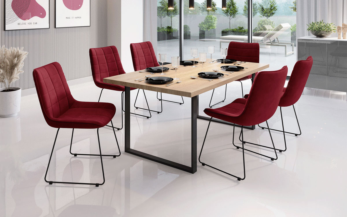 Volta Samt Designer Esszimmerstuhl: Komfortabel, Modern, Robust, Stilvolle Akzente