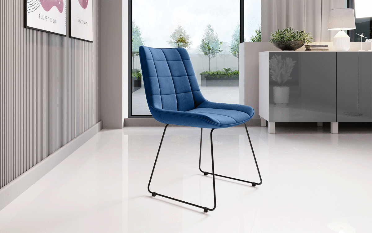 Volta Samt Designer Esszimmerstuhl: Komfortabel, Modern, Robust, Stilvolle Akzente