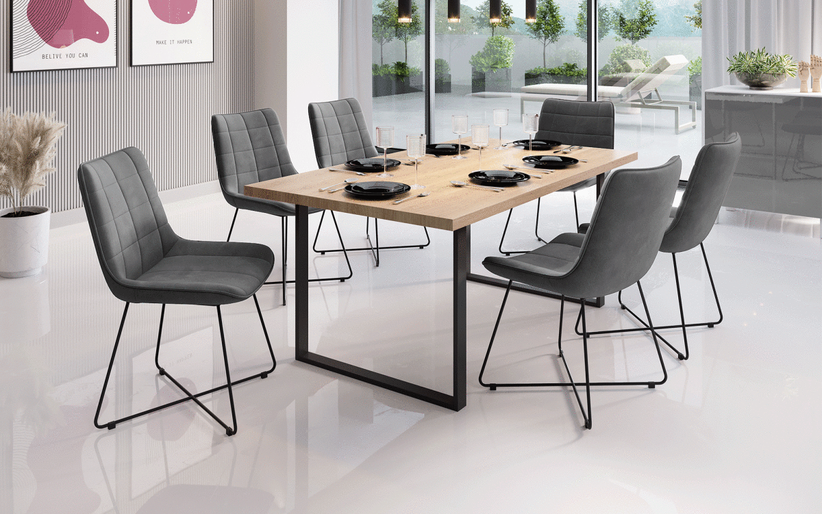 Volta Samt Designer Esszimmerstuhl: Komfortabel, Modern, Robust, Stilvolle Akzente